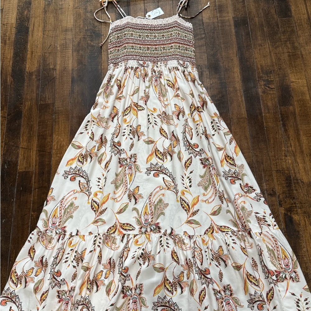 ADORA Floral‎ Ruffle Dress with Spaghetti Straps